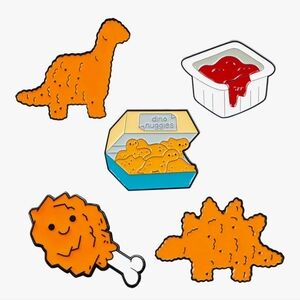 Dino Nugget Enamel Pin Set